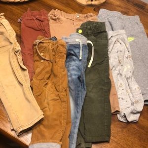 Bundle of toddler boys pants. 8 pairs